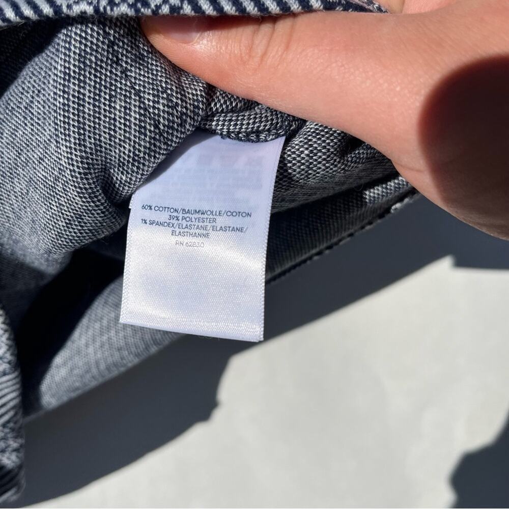 Lands’ End Blue Patterned Knit Shacket Lightweigh… - image 5